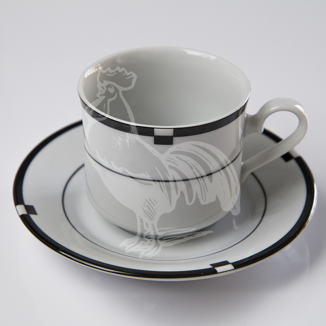 TAZAS-POCILLOS G/NEGRA